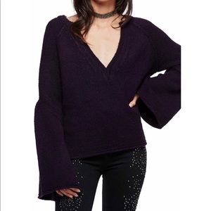 Free People Lovely Lines Bell Sleeve Sweater